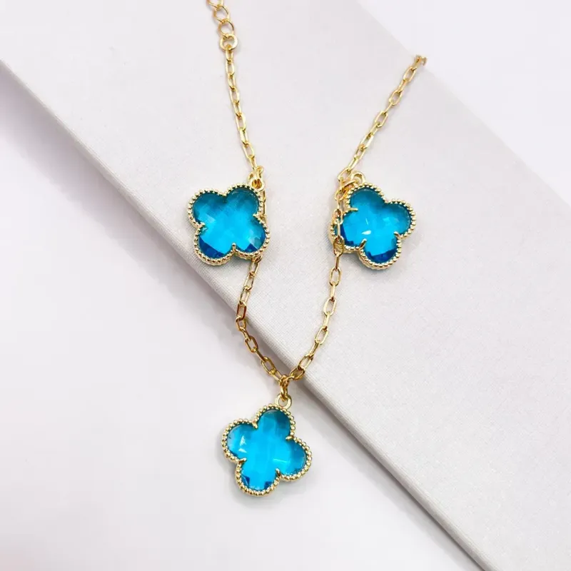 PULSEIRA 3 TREVOS PENDURADOS - AZUL