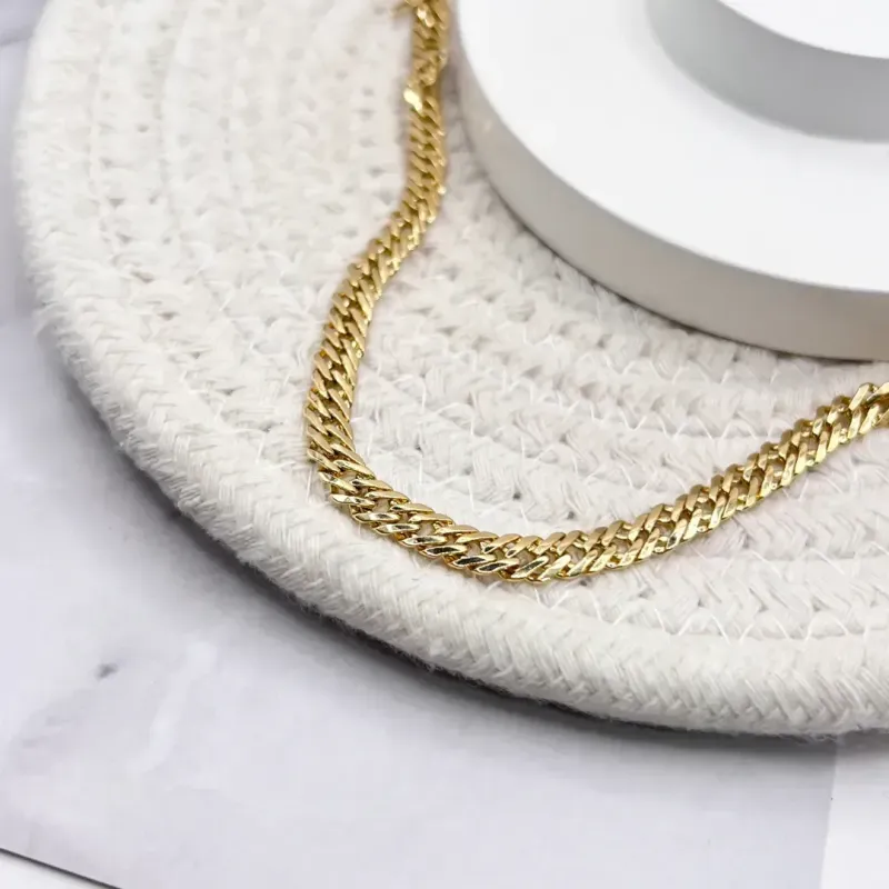 PULSEIRA ELO GRUME DUPLA DIAMANTADA 6 LADOS