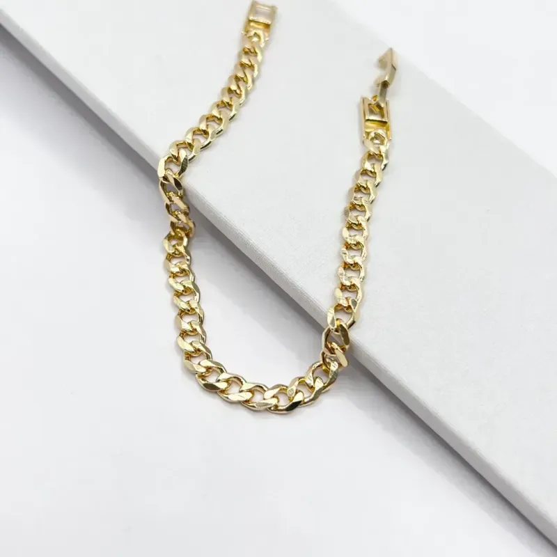 PULSEIRA ELO GRUMET  COM FECHO ENCAIXE 18CM