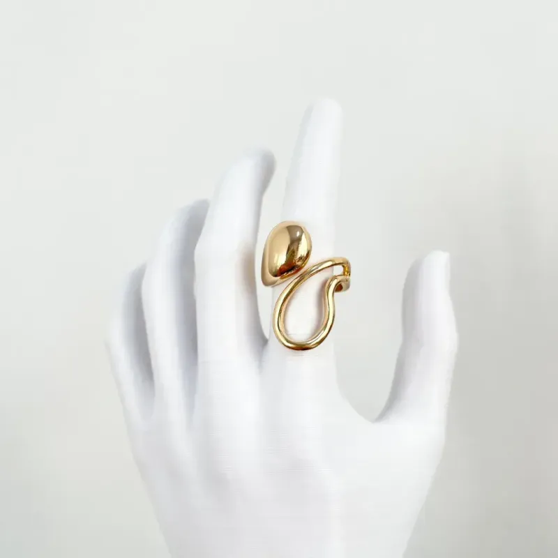 ANEL AJUSTÁVEL GOTA LISA E VAZADA