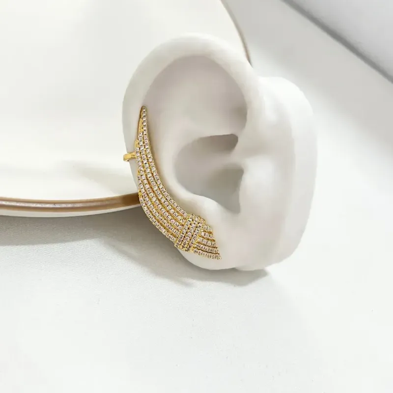 BRINCO EAR CUFF LUXO MICRO ZIRCONIAS