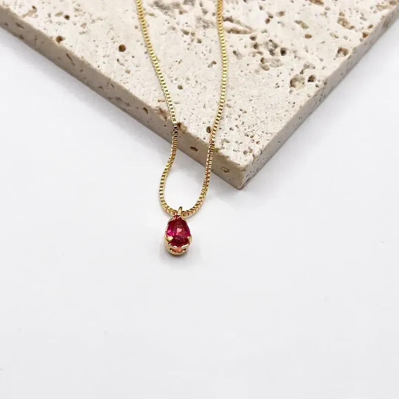 COLAR GOTA VERMELHA - 45CM