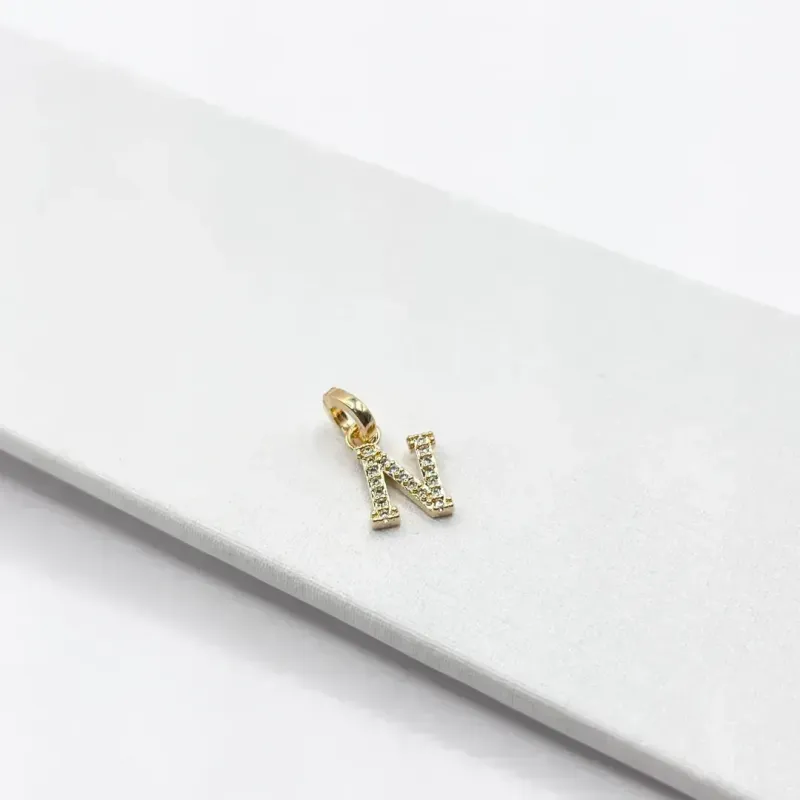 PINGENTE (CHARMS) LETRA 1CM - N