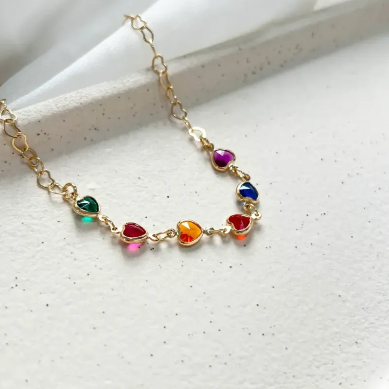 PULSEIRA CORAÇÃO TIFFANY COLORIDOS