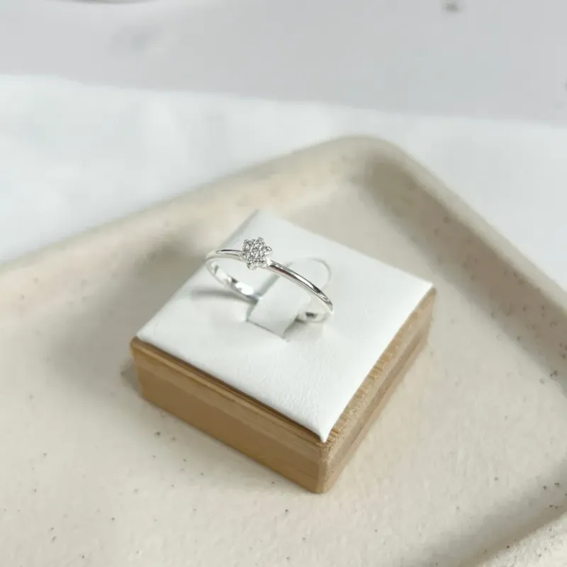 ANEL PRATA925 SOLITÁRIO CHUVERINHO MICRO ZIRCONIAS