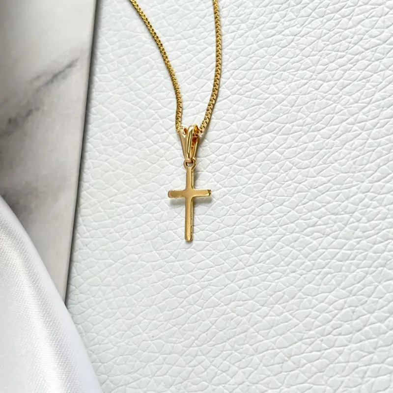 COLAR COM PINGENTE DE CRUZ 1,2CM
