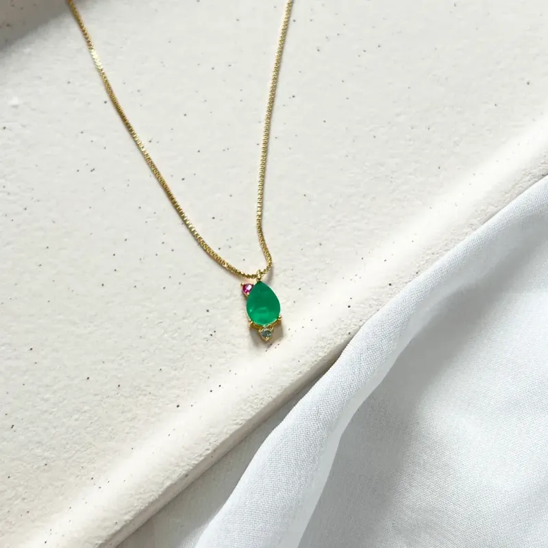 COLAR GOTA VERDE FUSION