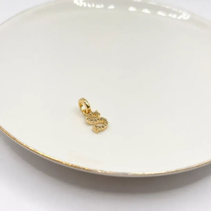 PINGENTE (CHARMS) LETRA 1CM S