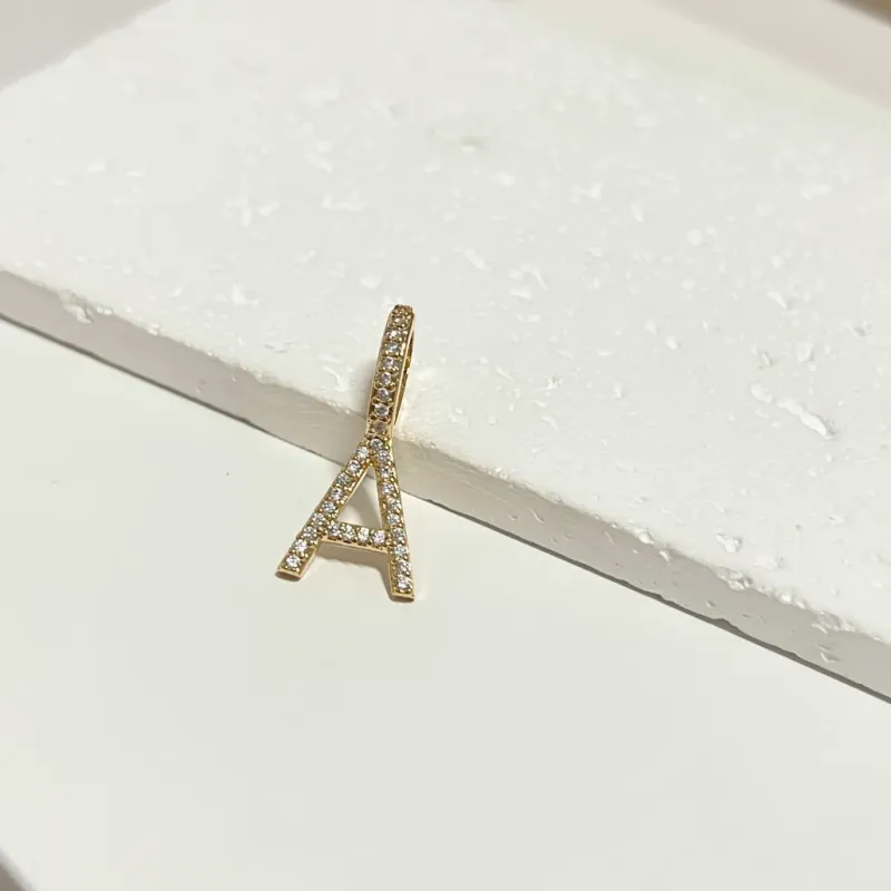PINGENTE LETRA CRAVEJADA 1,5CM - A