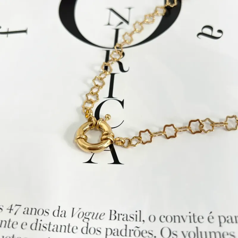 COLAR ESTRELAS COM FECHO BOIA 55CM