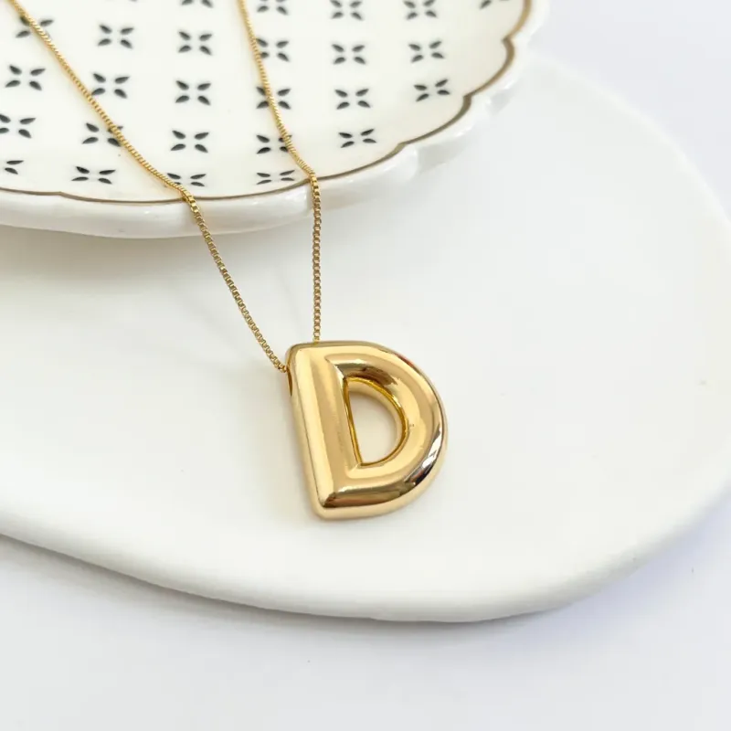 COLAR LETRA BUBBLE LISA - D