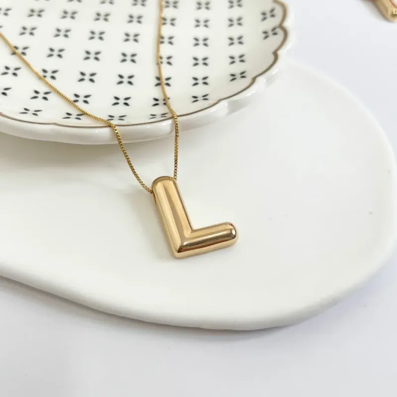 COLAR LETRA BUBBLE LISA - L