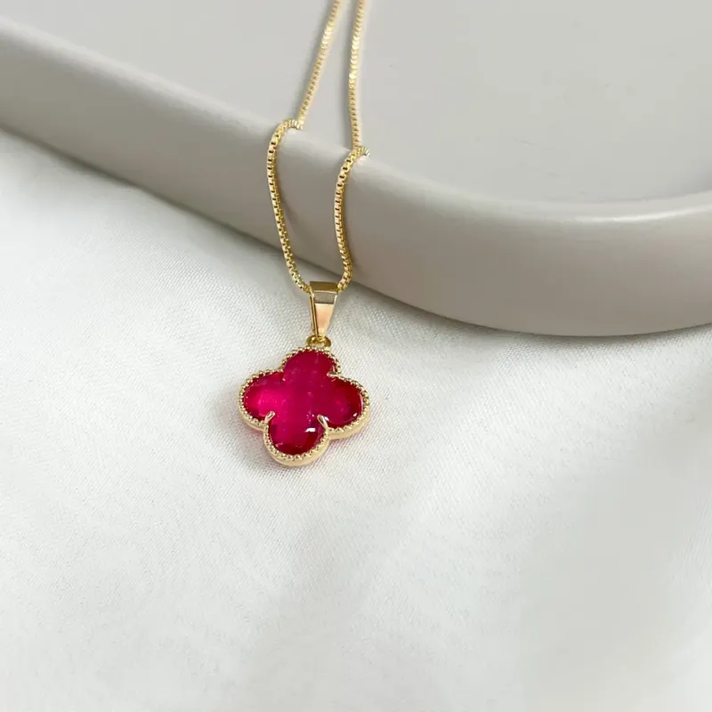 COLAR TREVO PINK