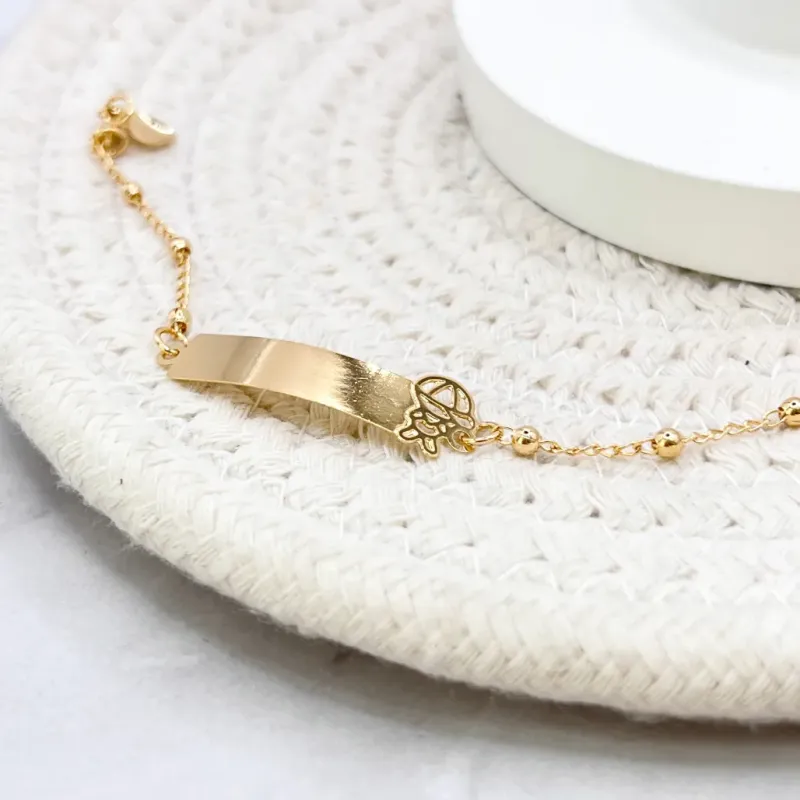 PULSEIRA BOLINHA PLACA INFANTIL COM MENINO