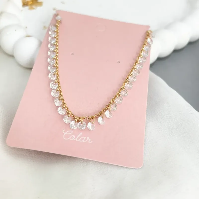 COLAR CHOKER PEDRINHAS DE ZIRCONIA