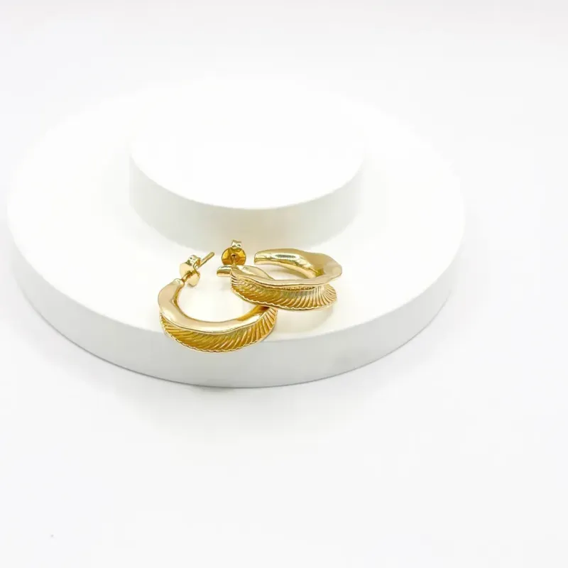 BRINCO ARGOLA 3D FOLHA