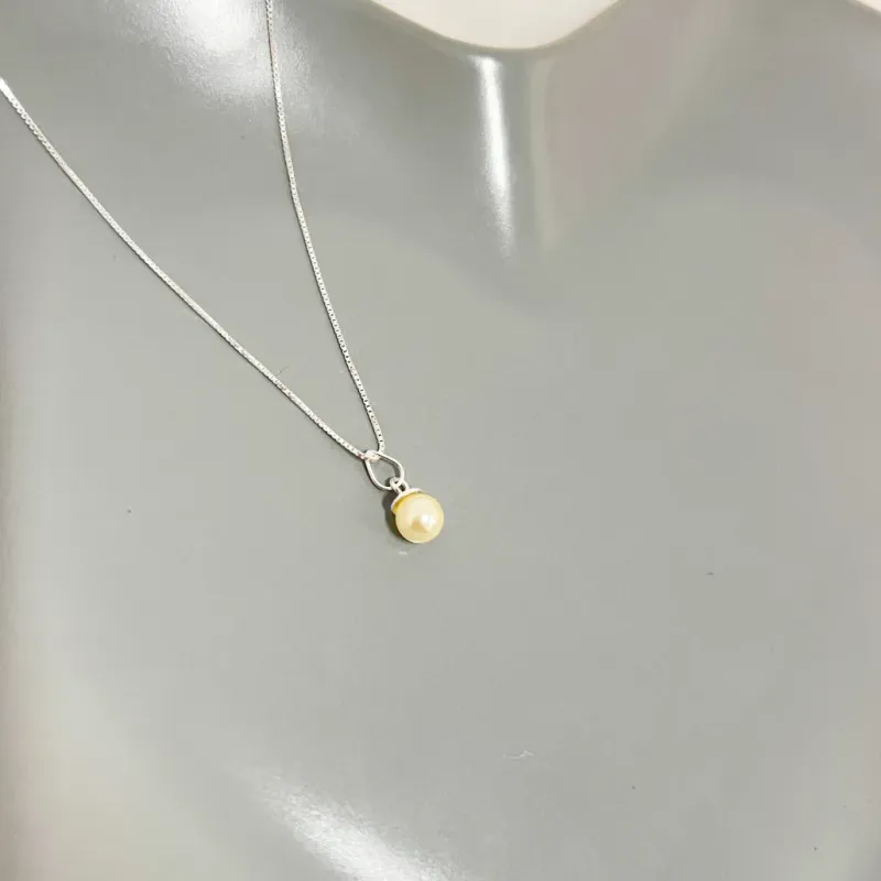 COLAR PRATA925 PÉROLA 6M 45CM