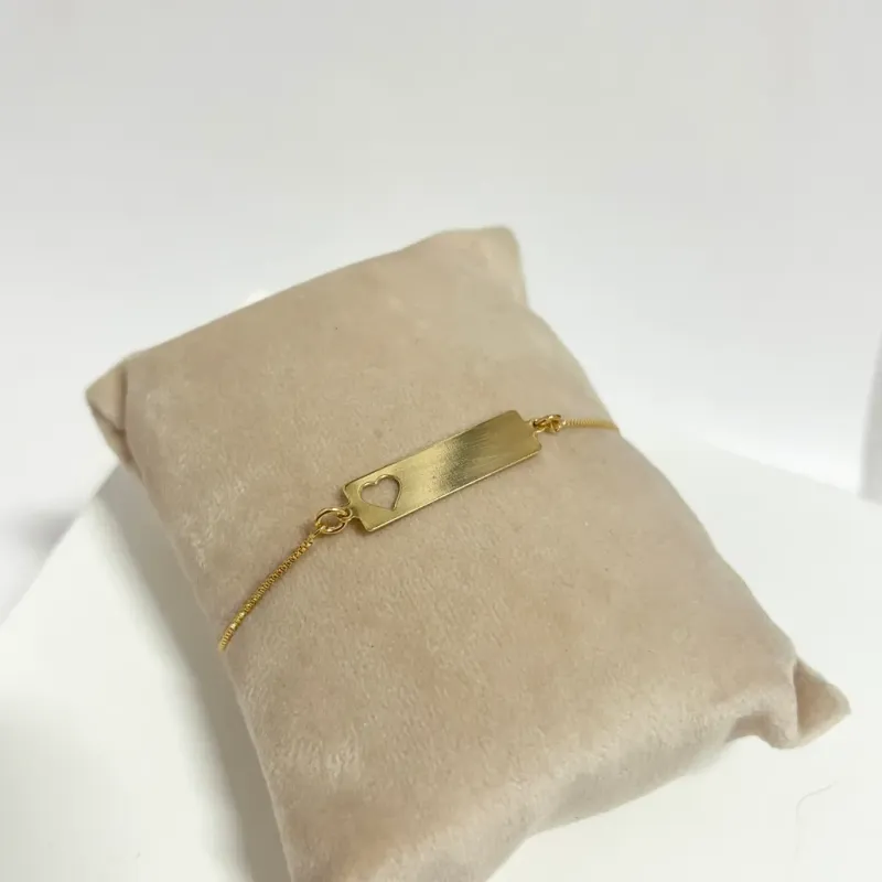 PULSEIRA PLACA PARA GRAVAÇÃO COM CORAÇÃO - ADULTO