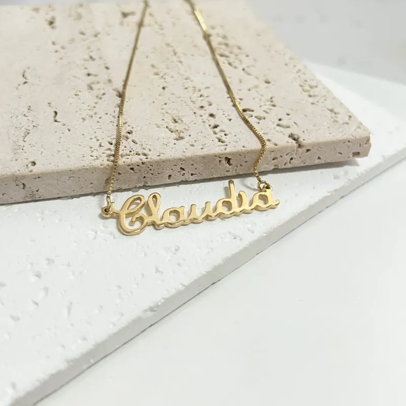 COLAR NOME RÉPLICA DE OURO - CLAUDIA