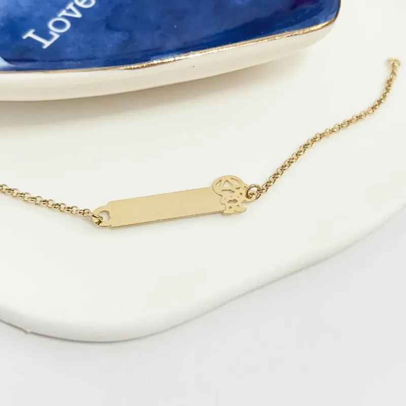 PULSEIRA INFANTIL PLACA COM MENINO