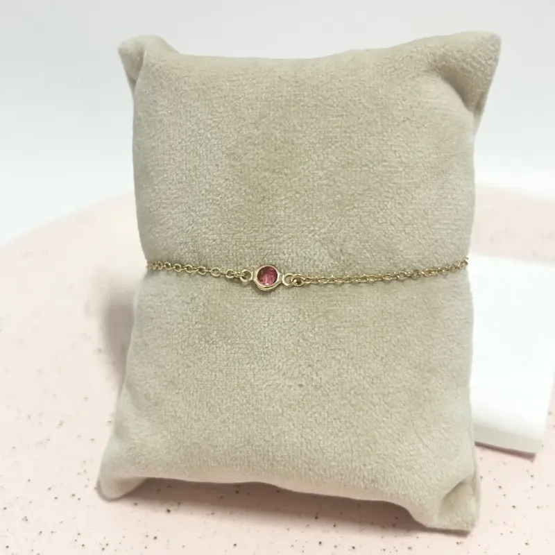 PULSEIRA PEDRA TIFFANY ROSA