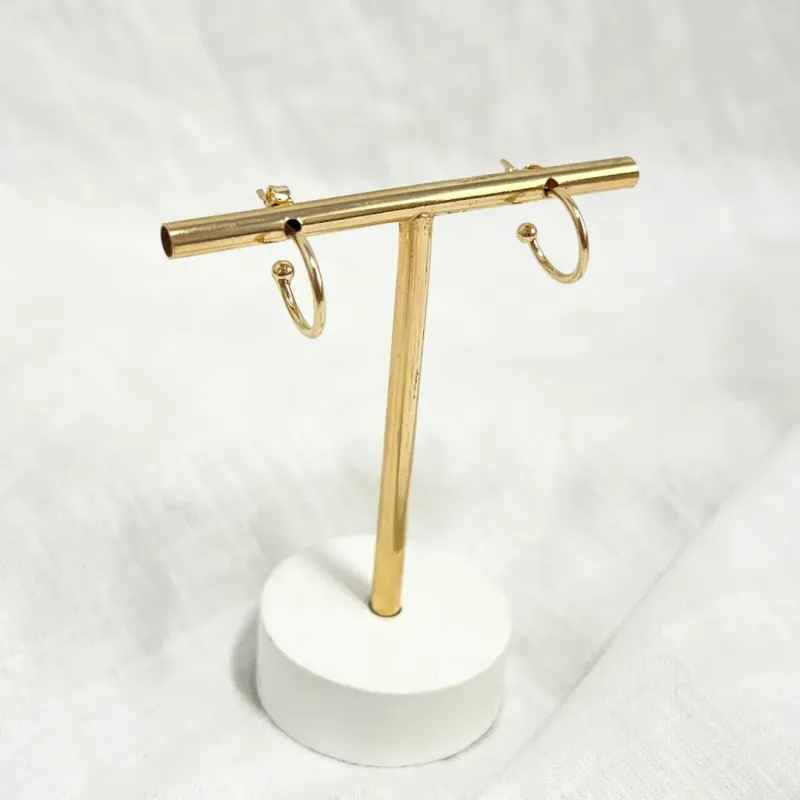 BRINCO ARGOLA COM BOLA NA PONTA 1,2CM