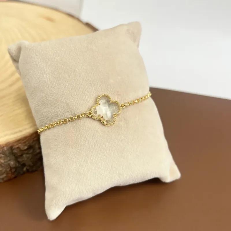 PULSEIRA ELO PORTUGUÊS TREVO CRISTAL