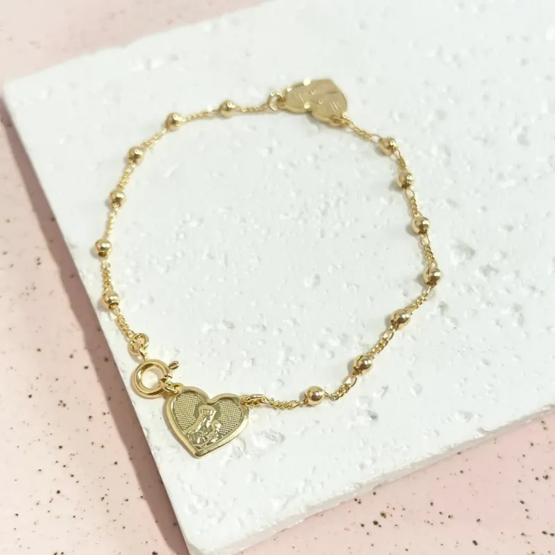 PULSEIRA ESCAPULÁRIO PLACA DE CORAÇÃO