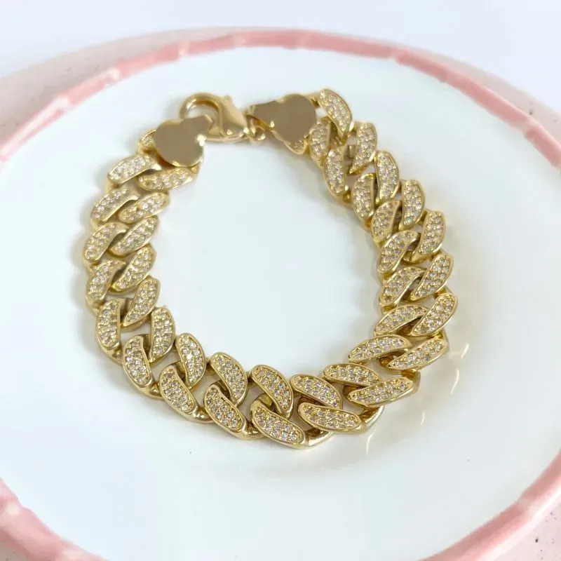 PULSEIRA LUXO ELOS CRAVEJADOS