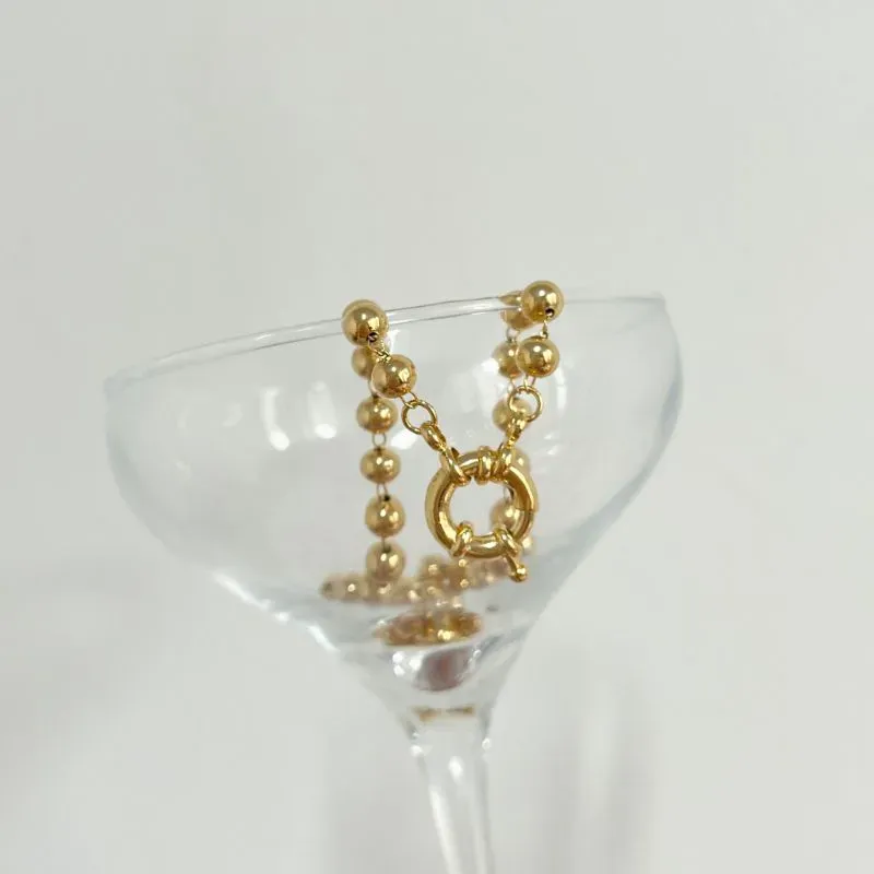 COLAR CHOKER BOLAS FECHO BÓIA 42CM