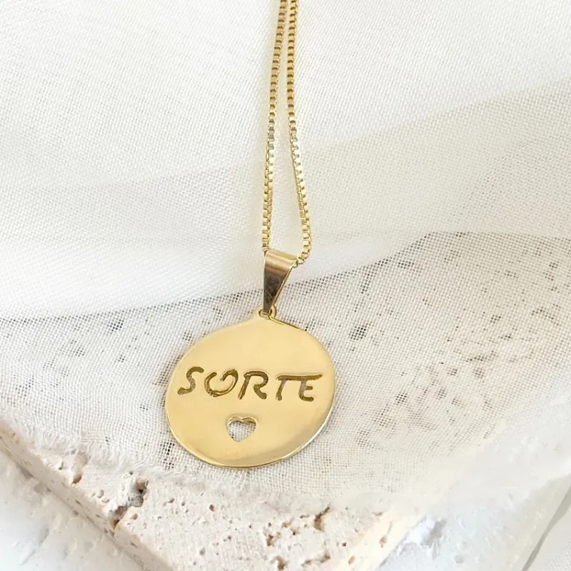 COLAR MEDALHA SORTE