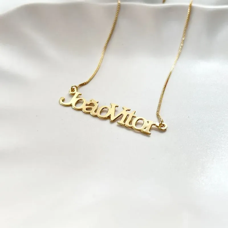 COLAR NOME DUPLO FONTE 10 - JOÃO VITOR