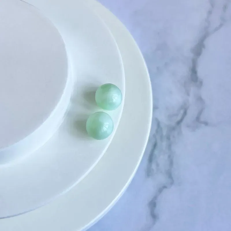 BRINCO BOLA CANDY COLOR VERDE 8MM