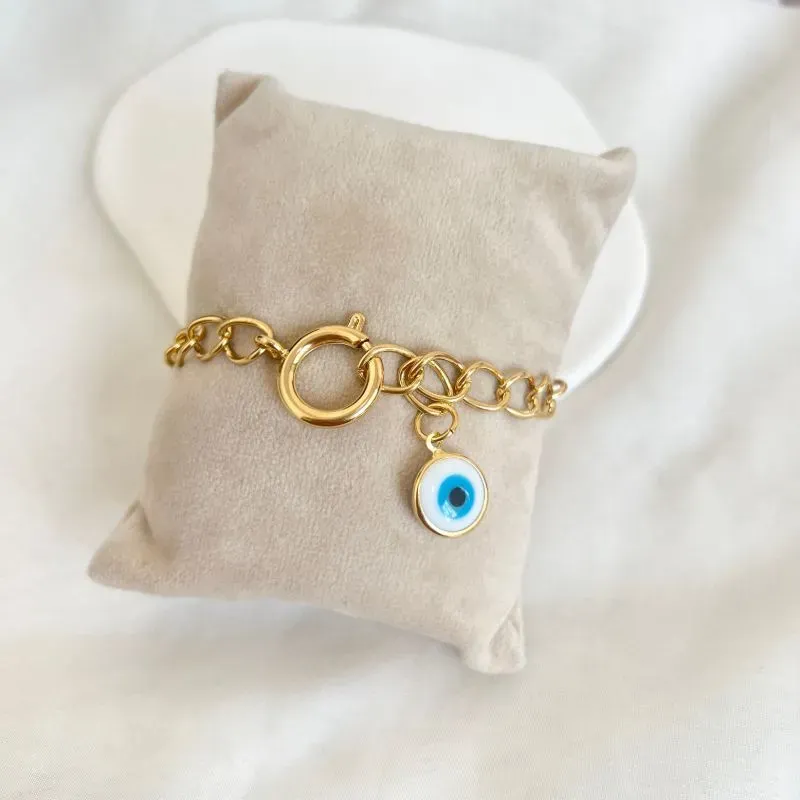 PULSEIRA ELOS COM OLHO GREGO