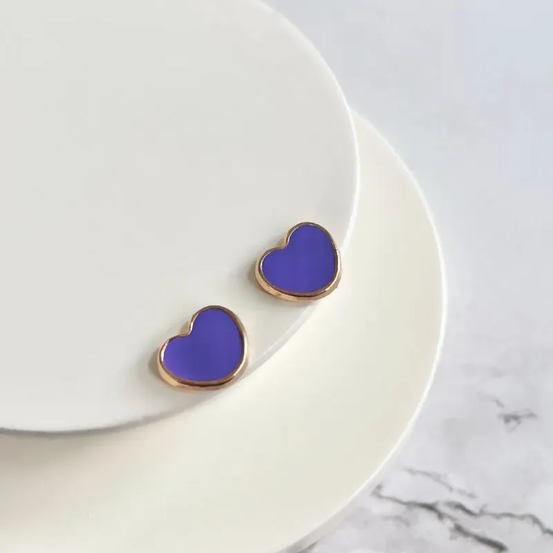 BRINCO CORAÇÃO RESINADO ROXO