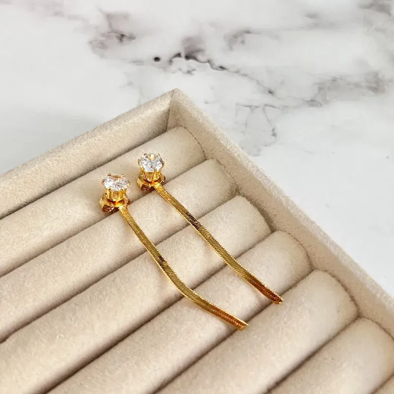 BRINCO EAR JACKET PONTO DE LUZ E FITA ITALIANA