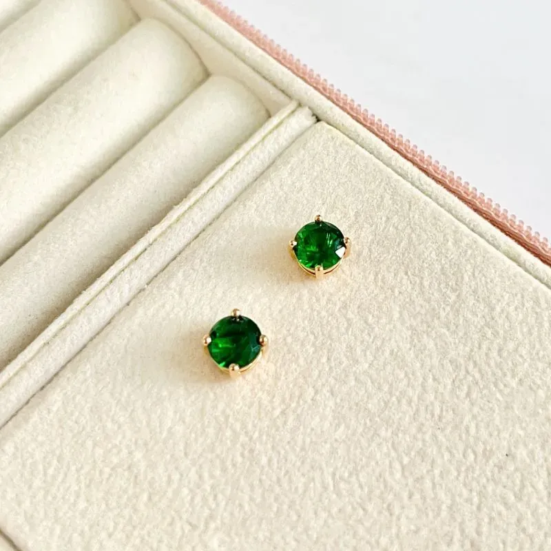 BRINCO PEDRA DE VIDRO REDONDA 6MM