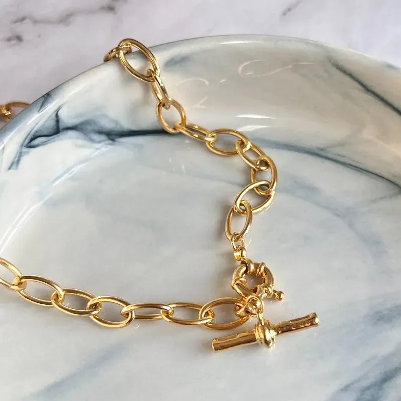 COLAR CHOKER ELOS COM FECHO BOIA 43CM