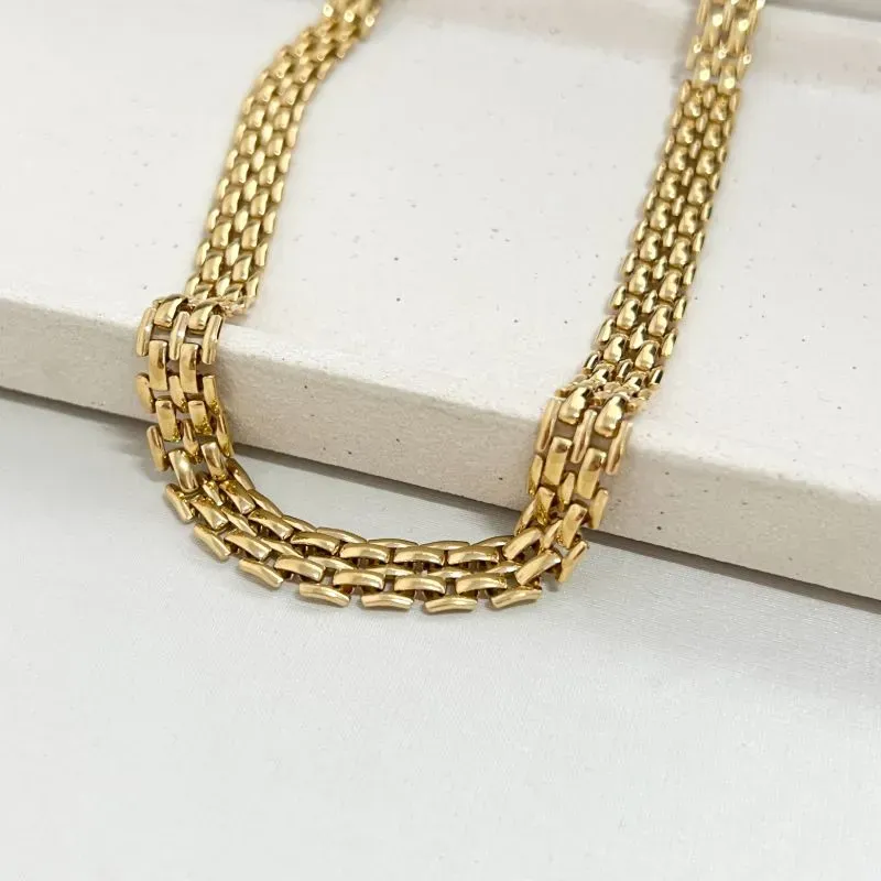 COLAR CHOKER ESTILO PULSEIRA DE RELÓGIO 40CM