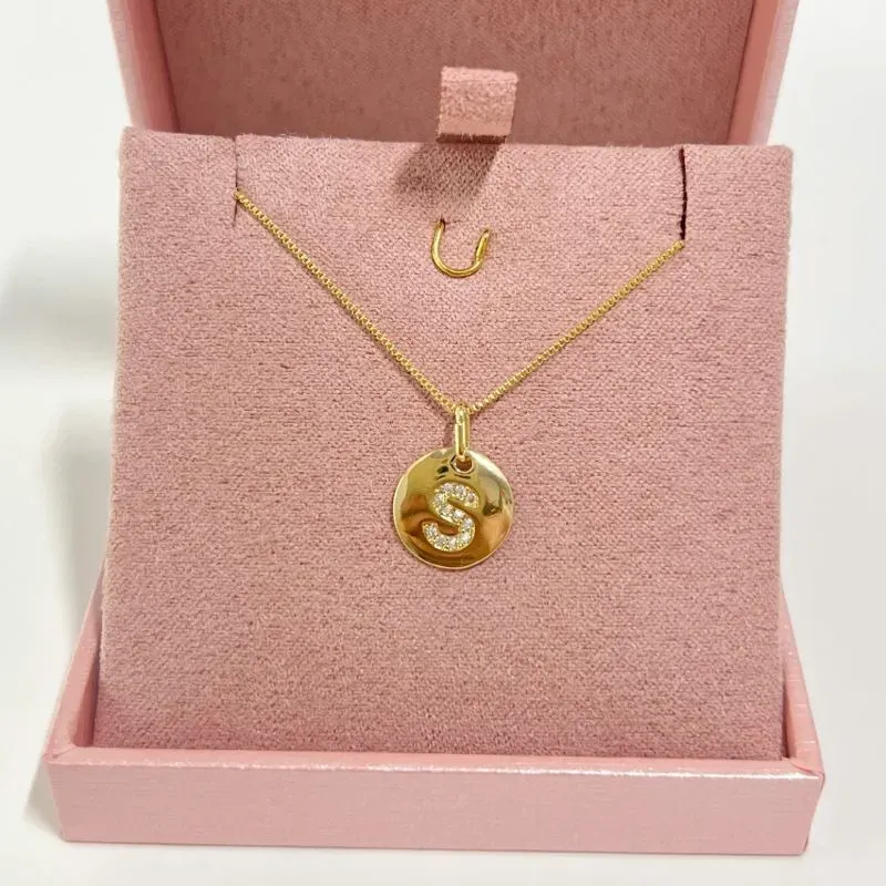 COLAR MINI MEDALHA DE LETRA - S