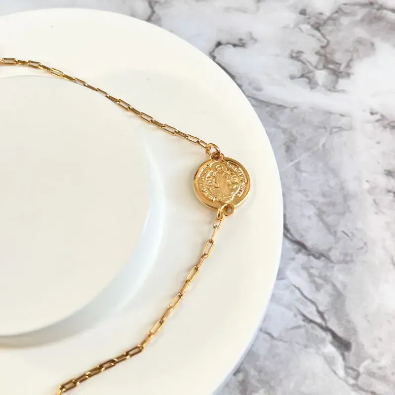 PULSEIRA CARTIER COM MEDALHA SÃO BENTO