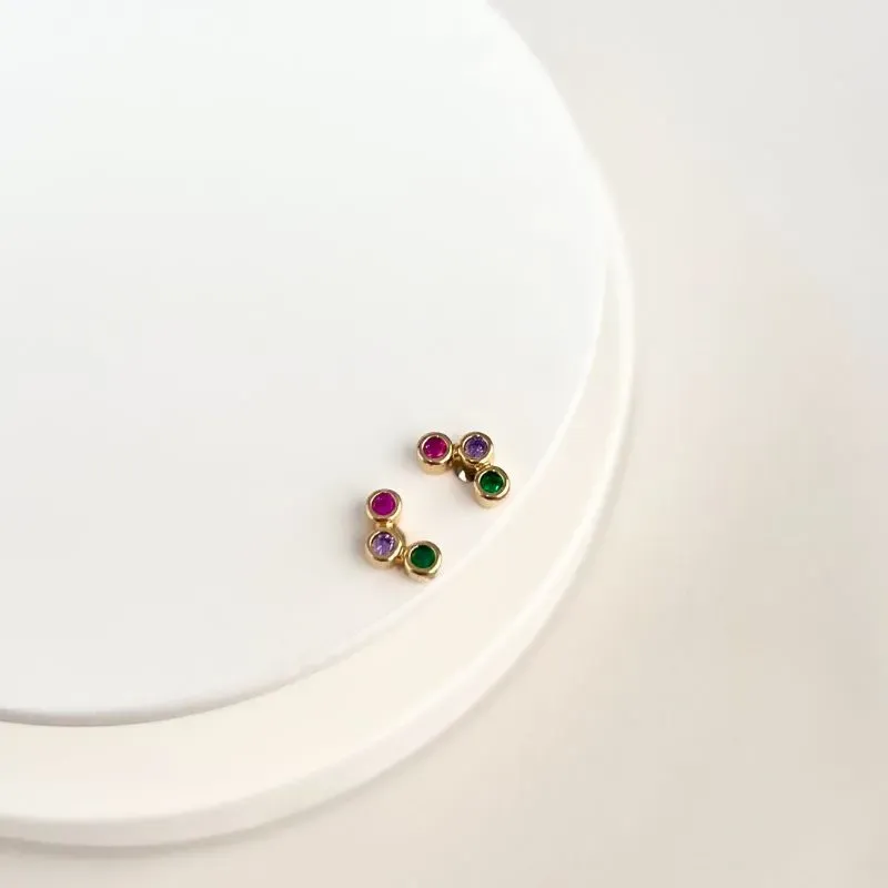 BRINCO 3 PONTINHOS MULTICOLOR