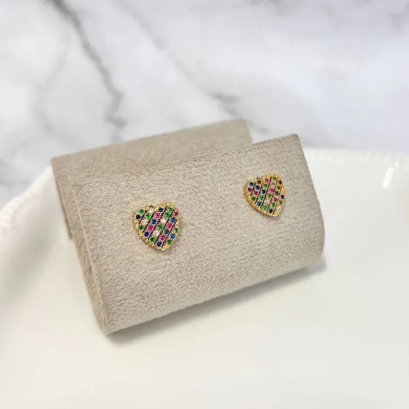 BRINCO CORAÇÃO COLORIDO LISTRAS