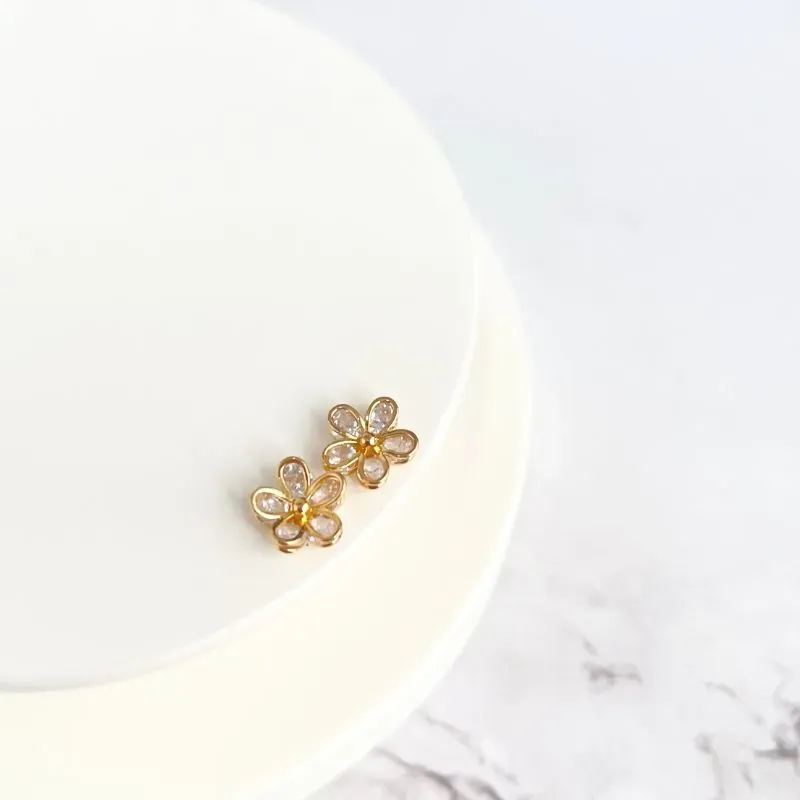 BRINCO FLOR COM PEDRAS