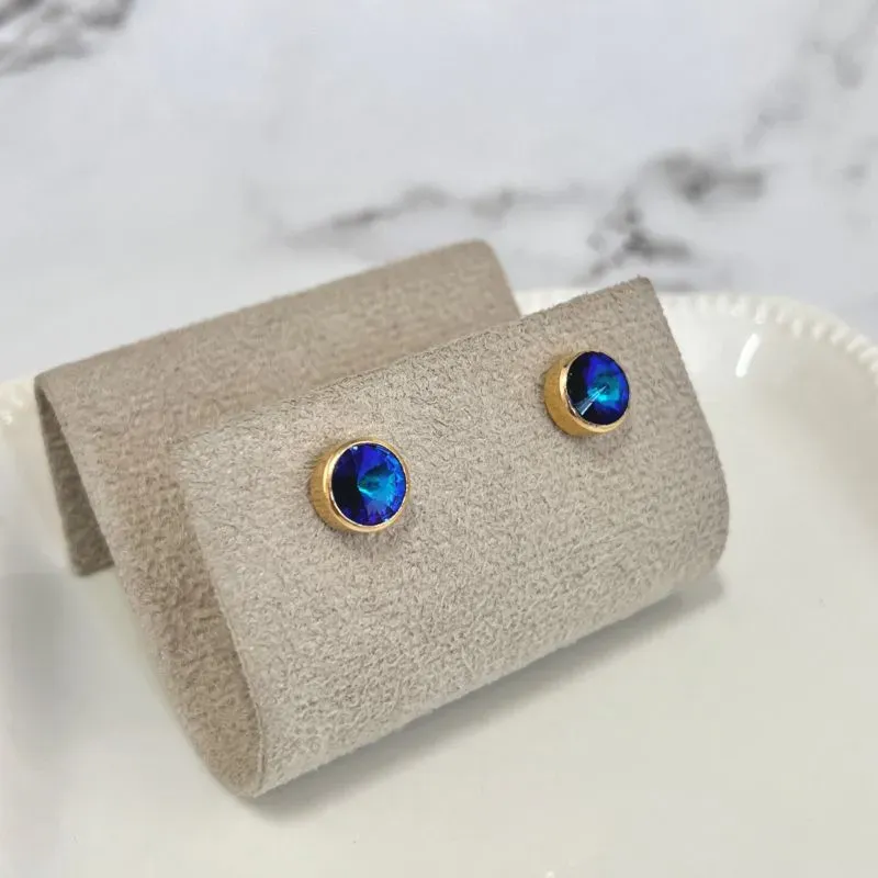 BRINCO PEDRA REDONDA AZUL