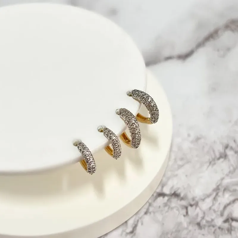 DUPLA ARGOLA ARTICULADA MICRO ZIRCONIA NA PONTA