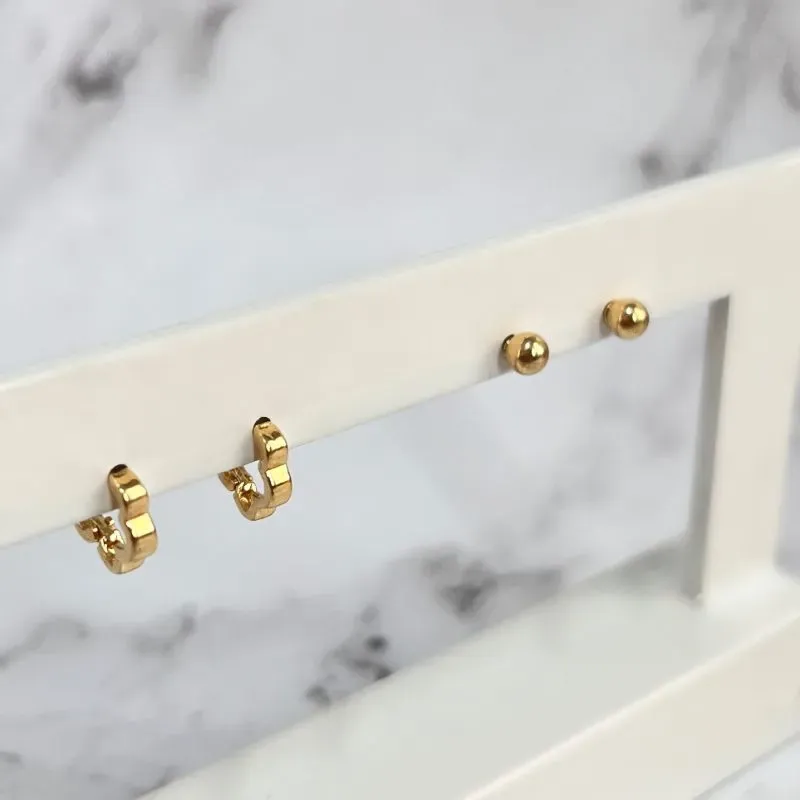 DUPLA BRINCO ARGOLA E BOLA