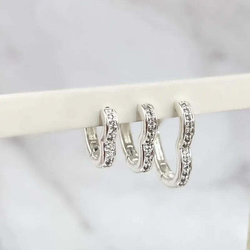 TRIO DE ARGOLAS E CORAÇÃO CRAVEJADA