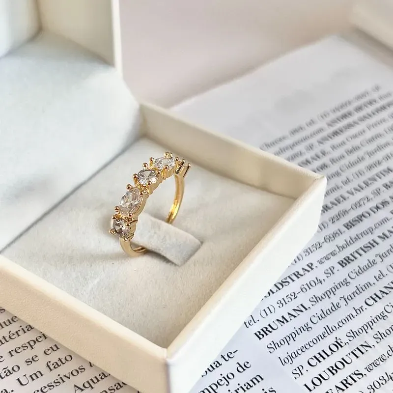 ANEL 5 PEDRAS GEOMÉTRICAS