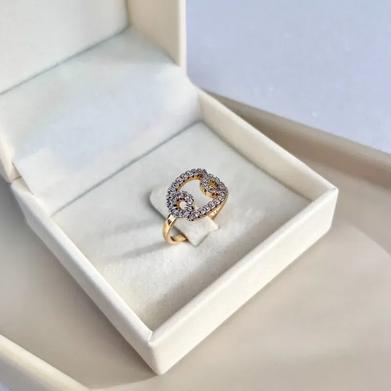 ANEL SIGNO CÂNCER CRAVEJADO